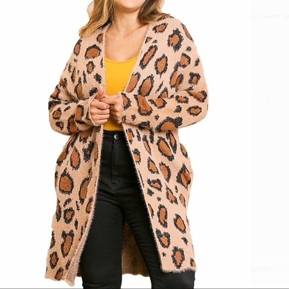 Umgee Leopard Print Cardigan. NWT - Picture 3 of 8